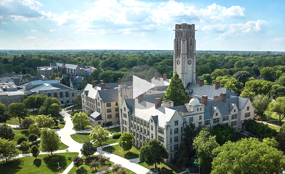 students walking on campus